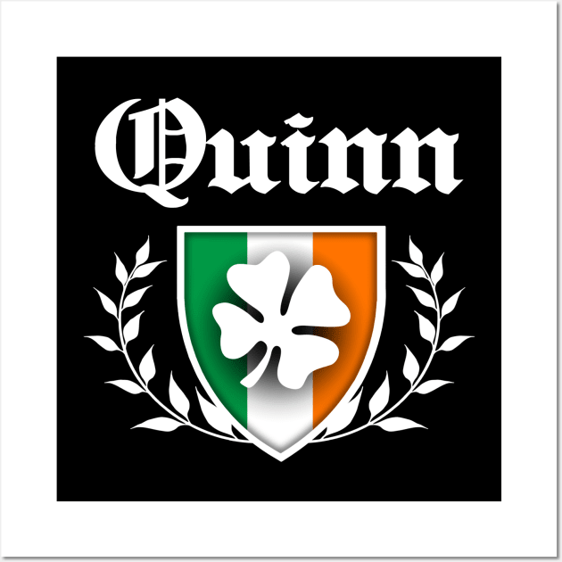 Quinn Shamrock Crest Wall Art by robotface